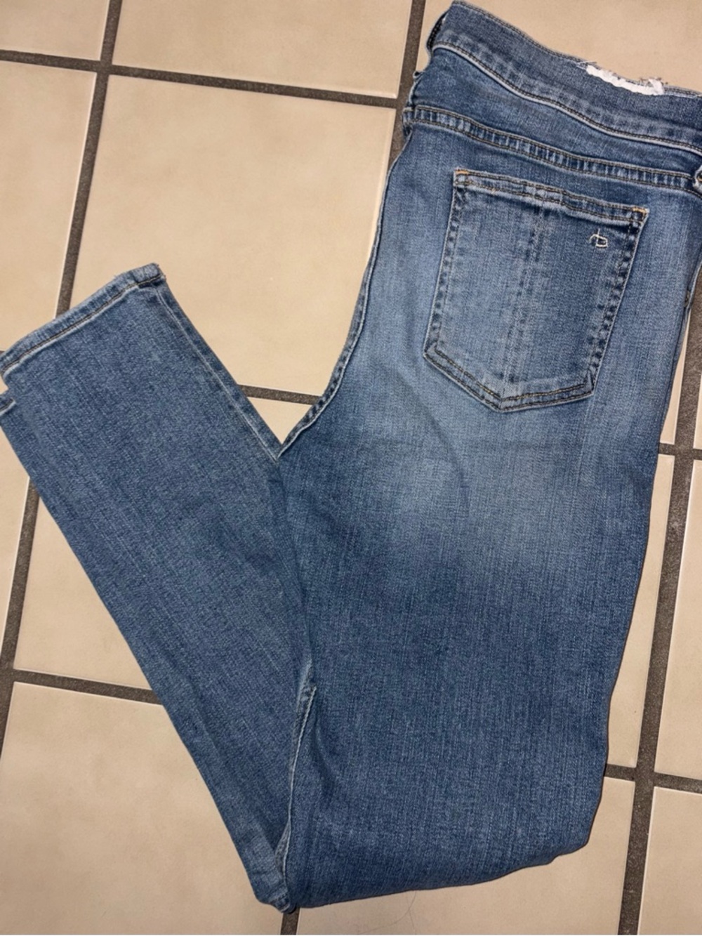 rag & bone Women's Blue Distressed Skinny Jeans - Picture 5 of 5